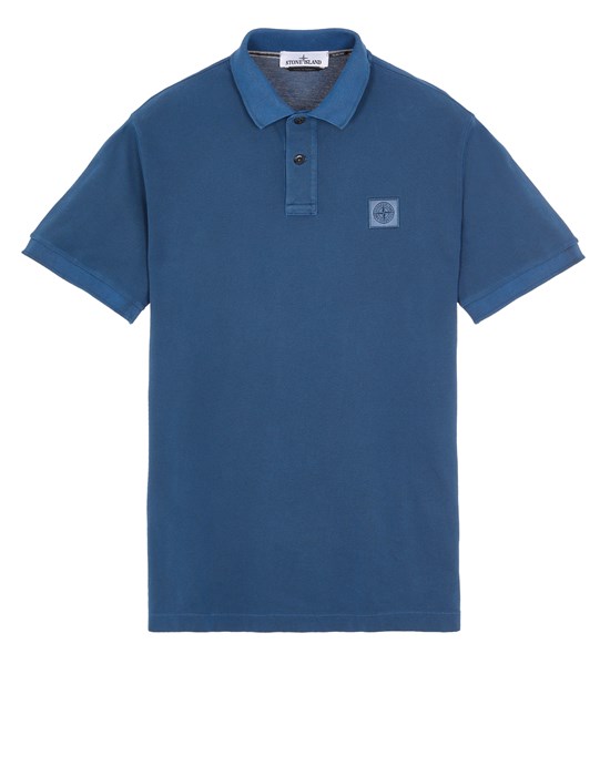 Stone Island Polo Shirt Blue Cotton