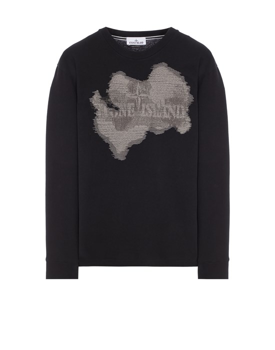 Stone Island Long Sleeve T-shirt Black Cotton In Noir