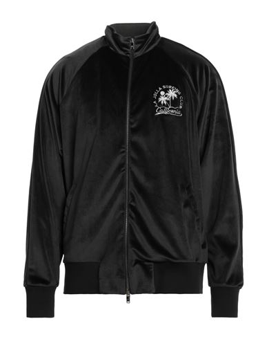Pt Torino Man Sweatshirt Black Size 36 Polyester, Elastane