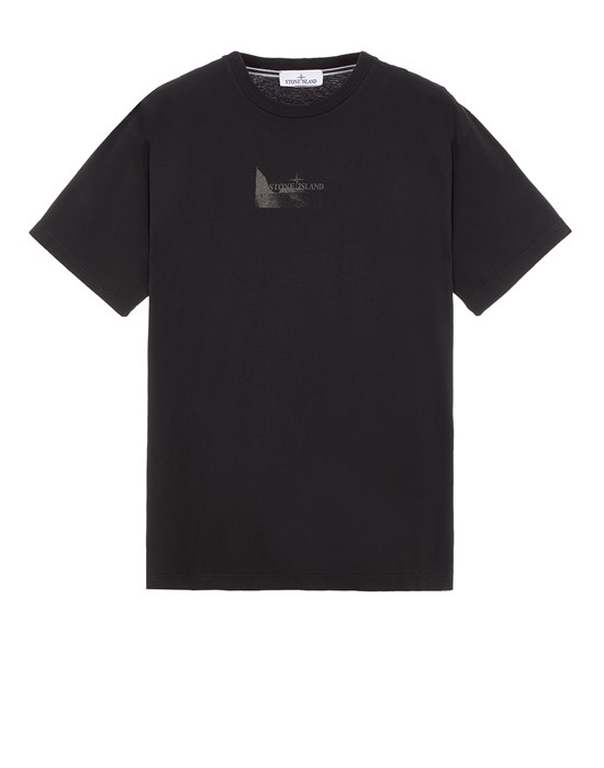  STONE ISLAND 2RC88 'REFLECTIVE TWO' PRINT 반소매 티셔츠 남성 블랙