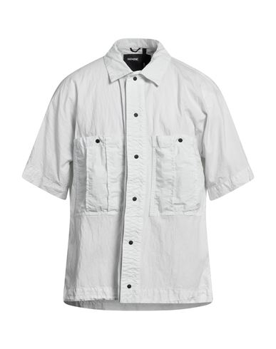 Nemen Man Shirt Light Grey Size M Cotton, Polyamide