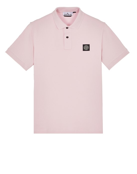 Stone Island Polo Shirt Pink Cotton, Elastane