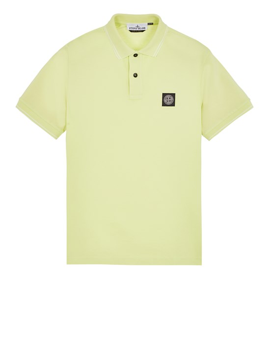 Stone Island Polo Jaune Coton, Élasthanne In Yellow
