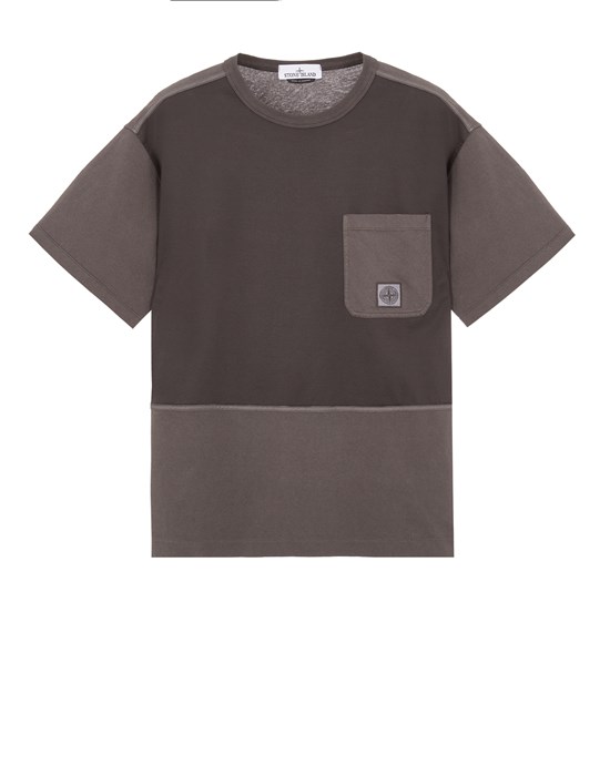 Stone Island Short Sleeve T-shirt Grey Cotton In Gray