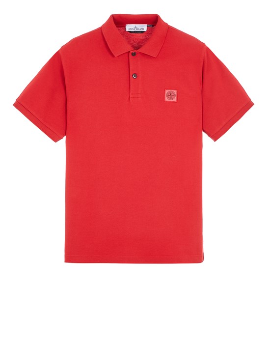 Stone Island Polo Shirt Red Cotton