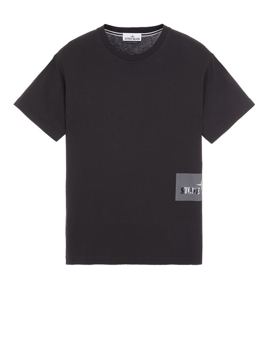  STONE ISLAND 2NS84 'INSTITUTIONAL ONE' PRINT 반소매 티셔츠 남성 블랙