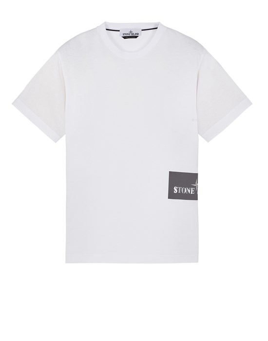 Shop Stone Island Short Sleeve T-shirt White Cotton