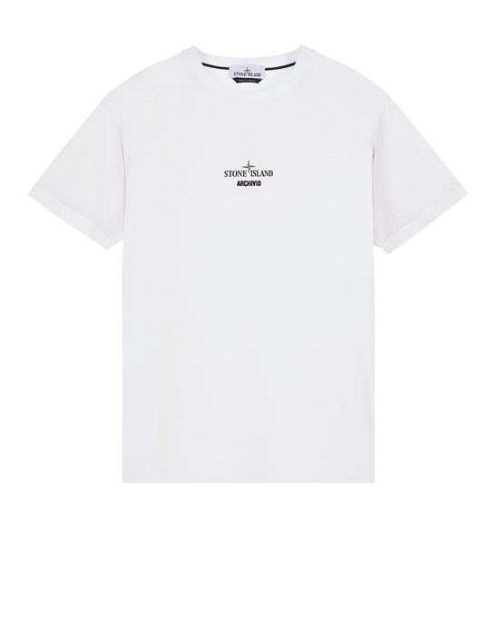 Stone Island Archivio Print Logo T-shirt In White