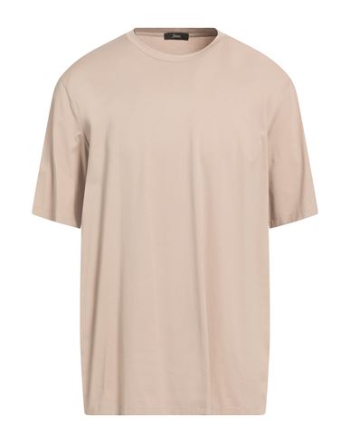 Herno Man T-shirt Beige Size 48 Cotton, Elastane In Neutral