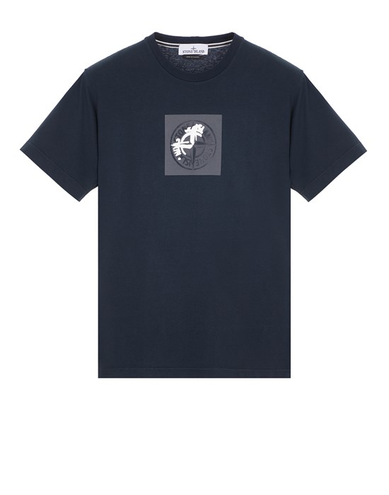  STONE ISLAND 2NS83 'INSTITUTIONAL ONE' PRINT 短袖 T 恤 男士 蓝色