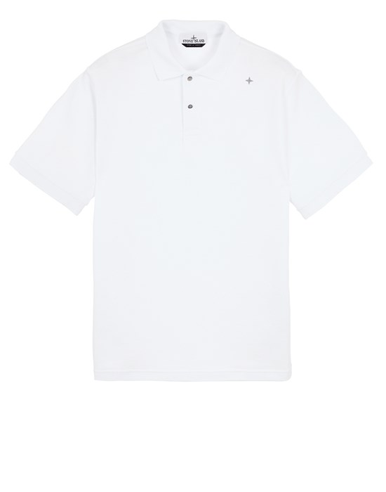 Stone Island Polo Shirt White Cotton