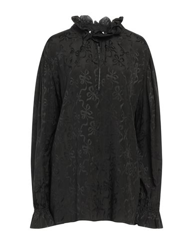 Saint Laurent Woman Top Black Size 10 Silk
