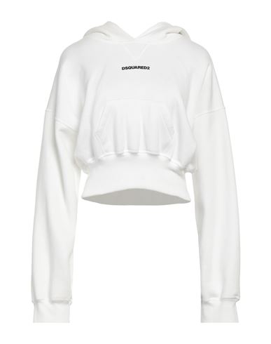 Dsquared2 Woman Sweatshirt White Size Xs Cotton, Elastane