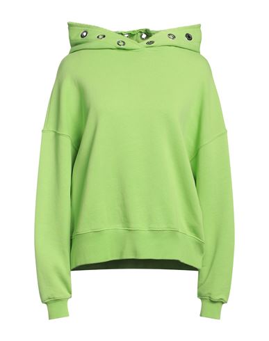 Khrisjoy Woman Sweatshirt Acid Green Size 00 Cotton