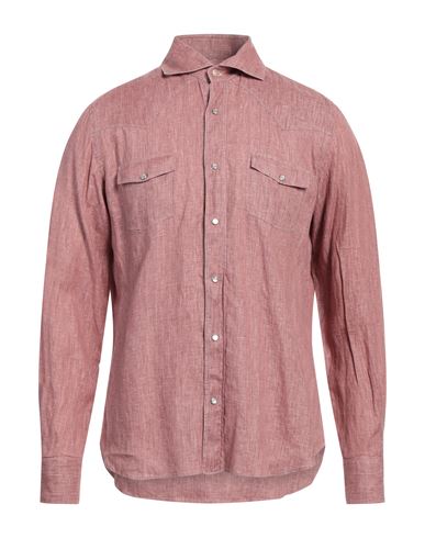 Giannetto Man Shirt Pastel Pink Size 18 Linen