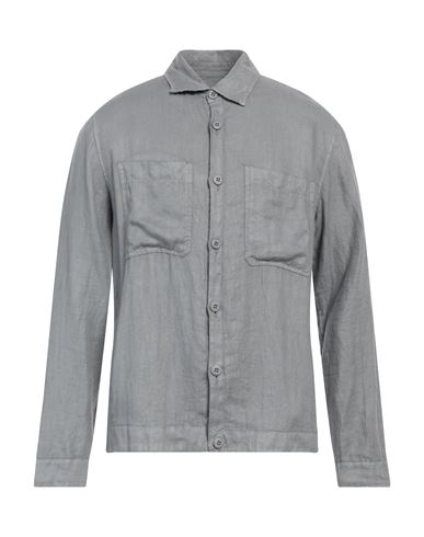 Crossley Man Shirt Grey Size 3xl Linen
