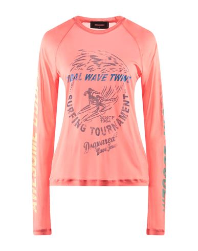 Dsquared2 Woman T-shirt Salmon Pink Size Xl Viscose