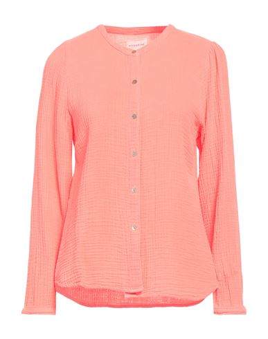 Honorine Woman Shirt Coral Size L Cotton In Red