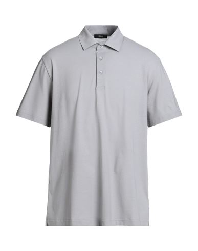 Herno Man Polo Shirt Grey Size 44 Cotton