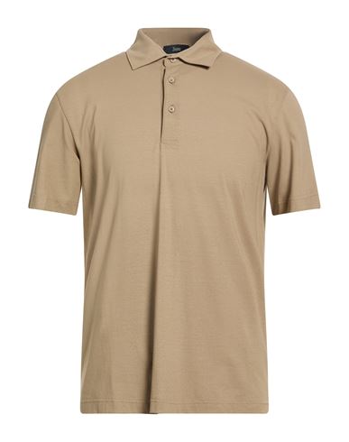 Herno Laminar Man Polo Shirt Khaki Size 46 Cotton In Sand