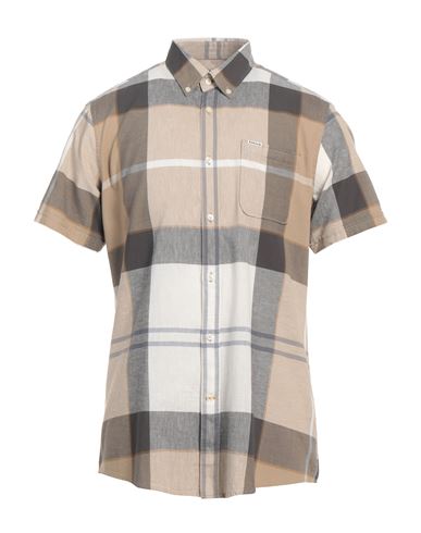 Barbour Man Shirt Beige Size Xxl Cotton, Linen