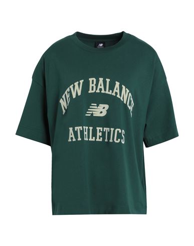 New Balance Athletics Varsity Boxy T-shirt Woman T-shirt Dark Green Size Xs Cotton