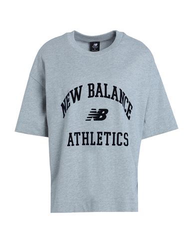 New Balance Athletics Varsity Boxy T-shirt Woman T-shirt Light Grey Size Xs Cotton