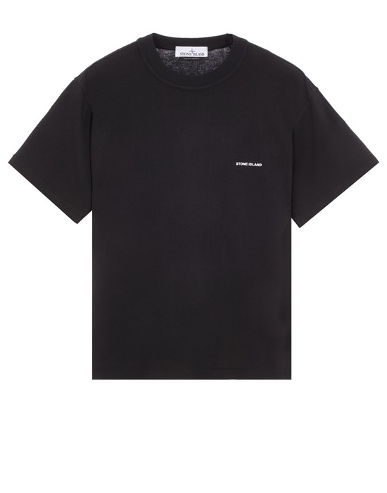 Stone Island Short Sleeve T-shirt Black Cotton In Noir