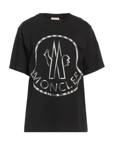Moncler Woman T-shirt Black Size Xl Cotton