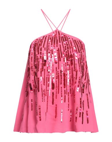 Shop Blumarine Woman Top Fuchsia Size 8 Viscose In Pink