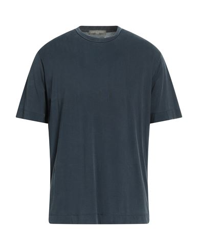 Daniele Fiesoli Man T-shirt Midnight Blue Size L Cotton, Cupro