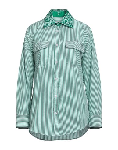 Forte Dei Marmi Couture Woman Shirt Green Size 8 Cotton