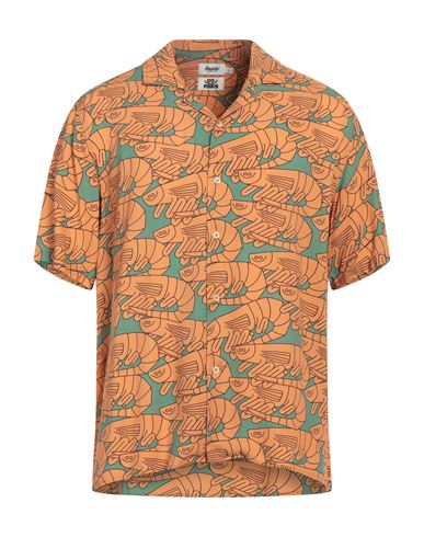 Shop Brava Fabrics Man Shirt Orange Size Xl Viscose
