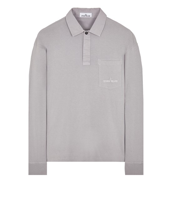 Stone Island Polo Shirt Gray Cotton