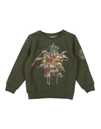 Name It® Babies' Name It Toddler Boy Sweatshirt Military Green Size 3 Cotton, Elastane