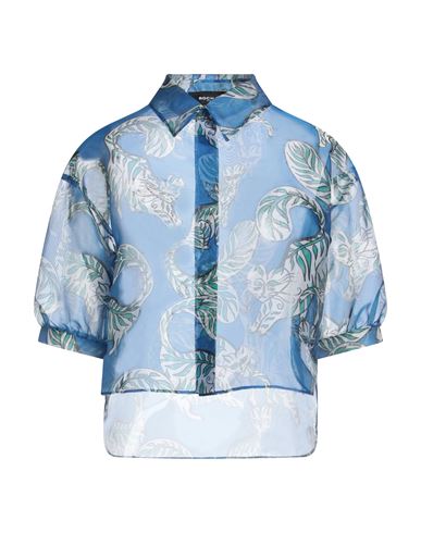 Rochas Woman Shirt Blue Size 4 Polyester