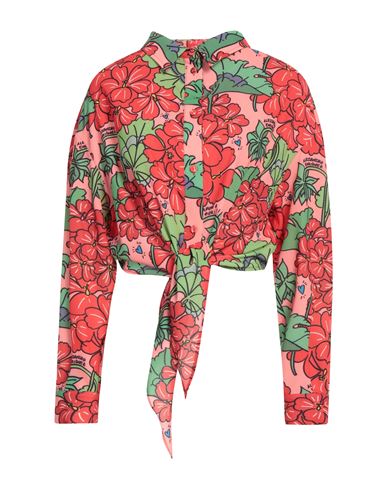 Alessandro Enriquez Woman Shirt Red Size 6 Polyester, Elastane