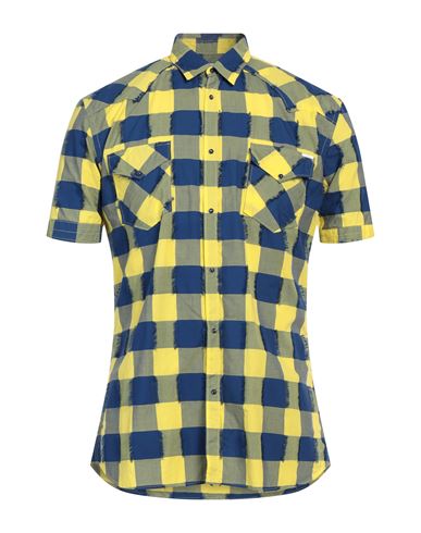 Aglini Man Shirt Yellow Size 16 Cotton