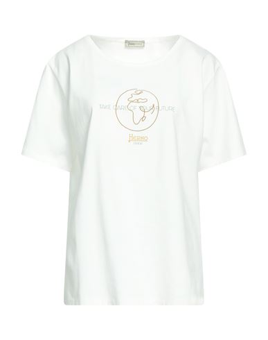 Herno Woman T-shirt White Size 12 Cotton