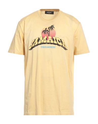 Dsquared2 Man T-shirt Yellow Size L Cotton