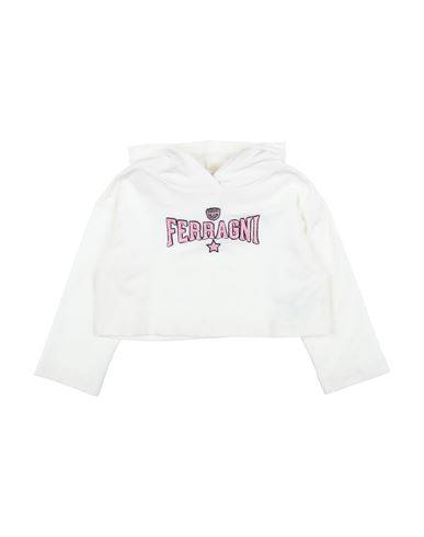 Shop Chiara Ferragni Toddler Girl Sweatshirt Ivory Size 6 Cotton, Elastane In White