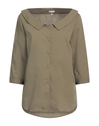 Rossopuro Woman Shirt Military Green Size Xl Cotton In Green