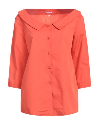 Rossopuro Woman Shirt Orange Size L Cotton In Orange