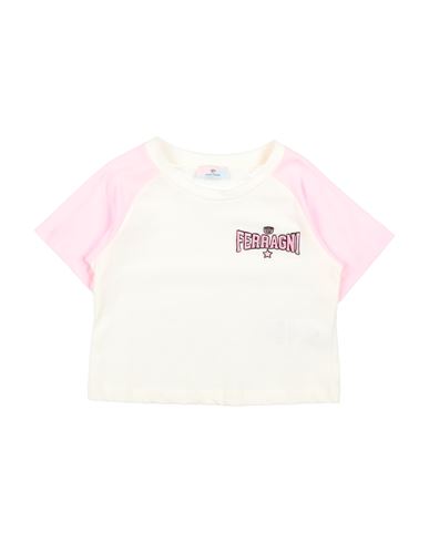 Shop Chiara Ferragni Toddler Girl T-shirt Cream Size 6 Cotton In White