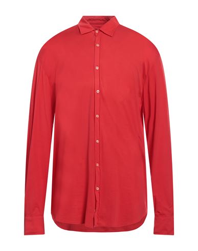Rossopuro Man Shirt Red Size 7 Cotton