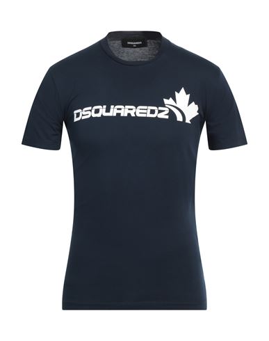 Dsquared2 Man T-shirt Midnight Blue Size Xs Cotton In Blue