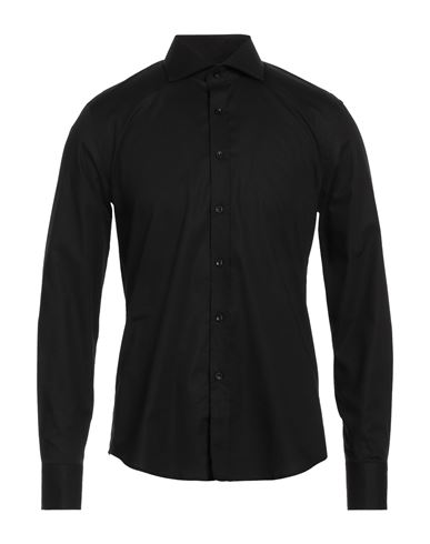 Egon Von Furstenberg Man Shirt Black Size 15 ¾ Cotton, Elastane