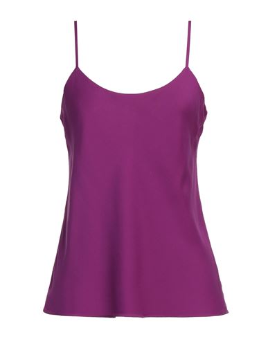 Max Mara Woman Top Purple Size 10 Silk