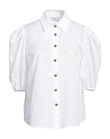 Jijil Woman Shirt White Size 8 Polyester, Cotton