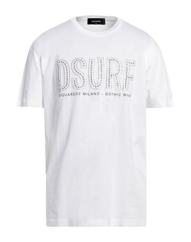 Dsquared2 Man T-shirt White Size L Cotton